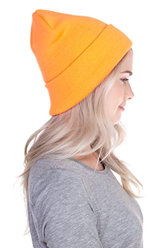 Image of Top Level Beanie Men Women - Unisex Cuffed Plain Skull Knit Hat Cap