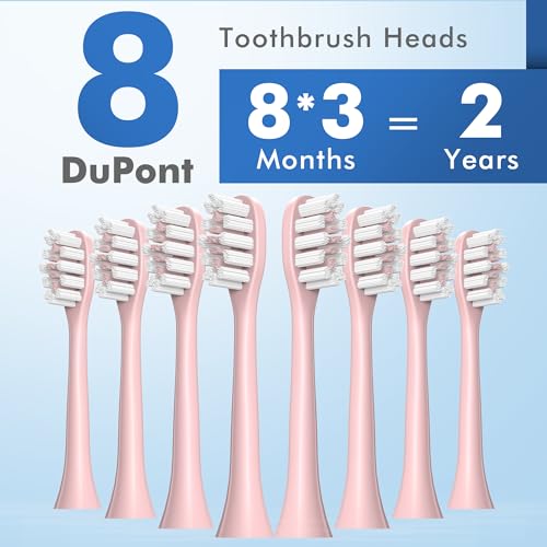 Keosaa ALB-927-PK-1 Pink Electric Toothbrush With 8 Brush Heads, Sonic Toothbrush With Fast Charge 4 Hours Last 60 Days thumb #4
