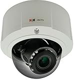 ACTi E816 10MP Outdoor Zoom Dome with Basic WDR, 4.3X Zoom Lens, f3.1-13.3mm/F1.4-4.0, P-Iris, Auto Focus, H.264, 1080p/30fps, 2D+3D DNR, Audio, MicroSDHC/MicroSDXC, PoE, IP67, IK10, DI/DO