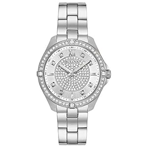 Bulova Ladies’ Classic Crystal Stainless Steel 2-Hand Quartz Watch, Pave Dial Style: 96L236