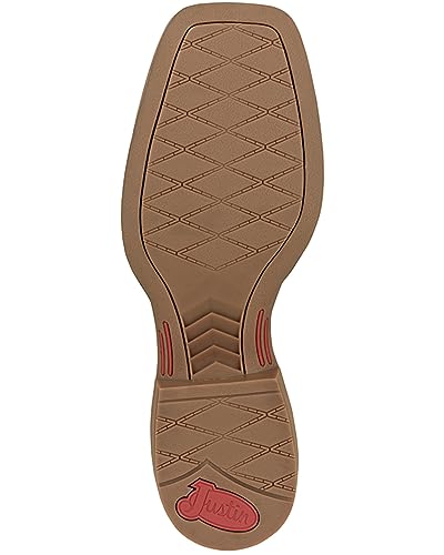 Image of Justin Canter 11 inch Western Boots for Men, Full Grain Leather, Woven Lining, Square Toe, Slip-Resistant Rubber Outsole