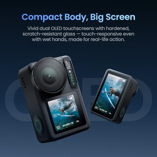 Image of Pro Dual Battery Bundle - 1 /1.3 inch Sensor, 65ft Waterproof, 216-Min Battery, 4K /120fps Night Video, Smart Tracking, 32x Slow Motion for Outdoor Sports Vlogging Camera