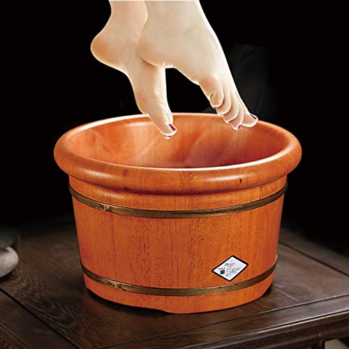 Tina de pies de madera sólida de roble para spa miniatura 3