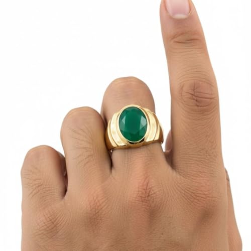Image of 55Carat Choose Your Color Natural Birthstones 18 K Gold Plated Ring Bold Statement Jewellery Sizes 4-13
