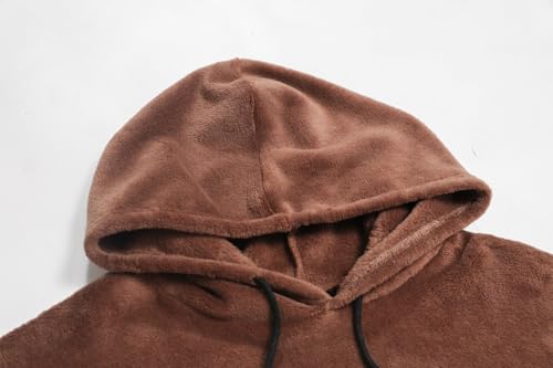 crazynekos Men's Fuzzy Fleece Hoodie Long Sleeve Fashion Pullover Fall Outwear Winter Hooded Sweatshirt with Pocket4