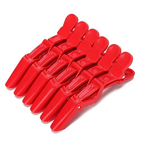 SIYAA 6 Pcs Plastic Non Slip Hair Clips Professional Hairdressing