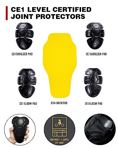 image for BORLENI Motorcycle Jacket Windproof Motorcycle Full Body Protective Ge