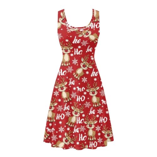 Image of Dreaweet Casual Sleeveless Dresses for Women Girls, Round Neck Tank Dresses with Pockets Summer Sundress Size XS-4XL