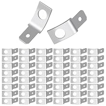 50 Pcs Quick Disconnect Spade Connectors, Non-Insulated, Solderless, 1/4" Male Tab, 10 Stud Ring Crimp, Ideal for Copper Wiring and Electrical Tasks