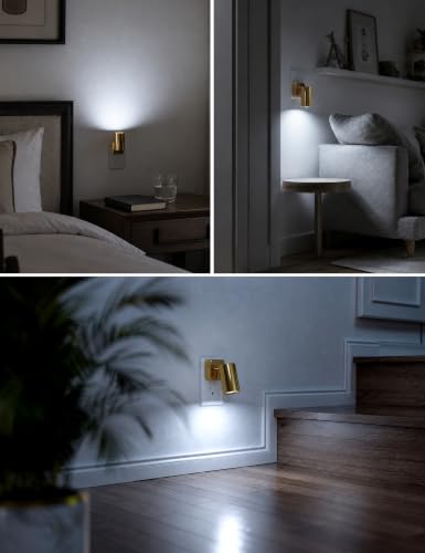Image of L LOHAS LED Night Lights Plug into Wall,[2-Pack] Wall Spot Lights Indoor | Dusk to Dawn Sensor,5000K Daylight White, Night Lights,for Home Decor Party Bathroom,Hallway