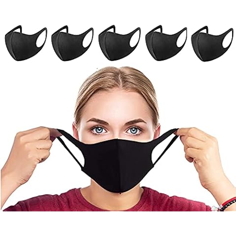 Face Masks | Fabric Face Masks washable | Individually Packed | 5-pack | UK Seller Cover