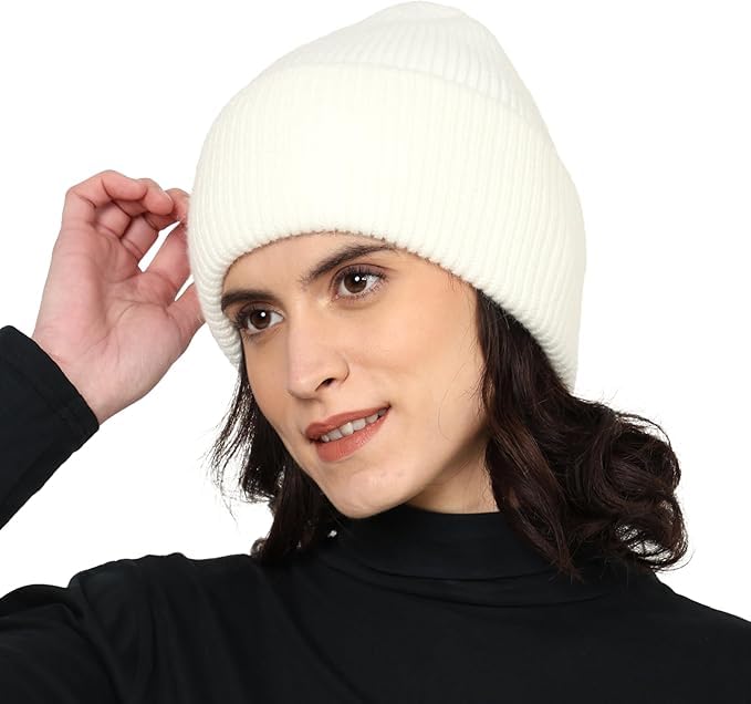 atlasease Winter Hats for Women Woolen Cap for Ladies Headwear Rabbit Fur Winter Hat Extra Warm Beanie-picture-17