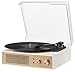 Crosley CR6045A-CR Miles 3-Speed Bluetooth in/Out Record Player Turntable with Built-in Speakers, Crème
