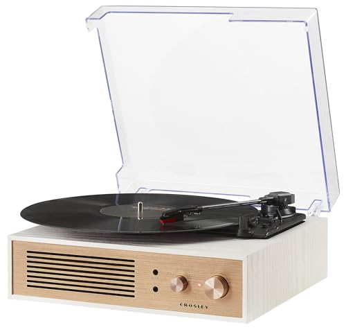 Crosley CR6045A-CR Miles 3-Speed Bluetooth in/Out Record Player Turntable with Built-in Speakers, Crème - Les Beatles, Paul McCartney, John Lennon, RIngo Starr, George Harrison Crosley CR6045A-CR Miles 3-Speed Bluetooth in/Out Record Player Turntable with Built-in Speakers, Crème – Image 6