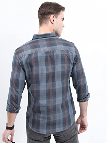 Image of KETCH Men Grey Slim Fit Shirt