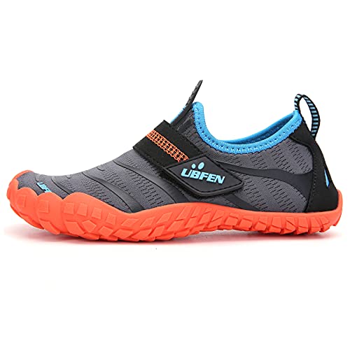Image of UBFEN Water Shoes for Kids Boys Girls Aqua Socks Barefoot Beach Sports Swim Pool Quick Dry Lightweight Toddler Little Big Kid | Lightweight, Barefoot-style, Perfect for Water parks, Beach, Pool, Kayak, Creek Hiking, Camping, Toddler, Little Kid, Big Kid