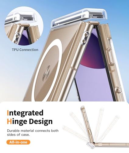 Image of FNTCASE for Motorola Razr-Ultra-2026 /2025 Magsafe Case: Military Grade Drop Protection, Hinge Protection, Anti Yellowing Cell Phone Cover - Rugged Shockproof Protective Transparent Phonecase(Clear)