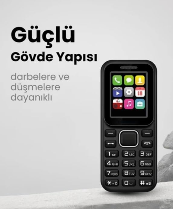 Kamerasız Tuşlu Telefon Asker Telefonu Radyo Mp3 Fenerli Bluetooth Yaşlı Telefonu Öğrenci Telefonu - Görsel 4