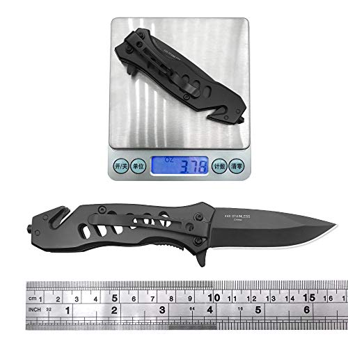 ALBATROSS EDC Cool Sharp Tactical Folding Pocket Knife,SpeedSafe Spring Assisted Opening Knifes with Liner Lock,Pocketclip,Glass Breaker,Seatbelt Cutter - Image 5
