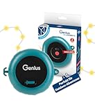 Genius Camping LED Lichterkette Akku aufrollbar 2.tlg, 4 Lichtmodi, 9 M lang, wiederaufladbare Bleuchtung für Party Ausflug Balkon