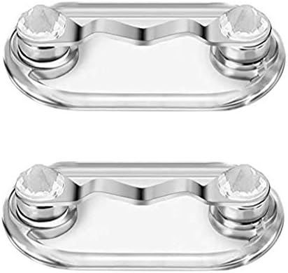 Magnetic Eyeglass Holder for Men & Women, Sunglasses, and Safety Glasses, Easy to Use Portable Eyewear Holder, Stainless Steel (Pack of 2)