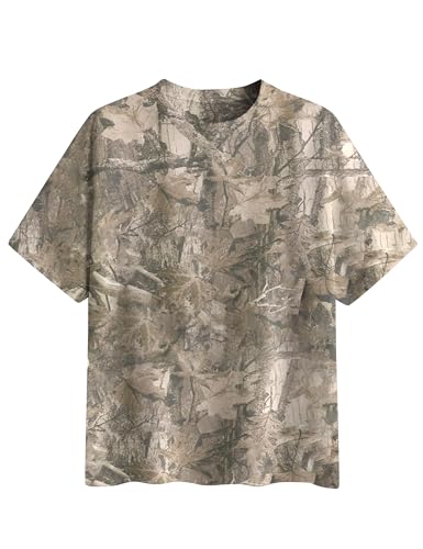 Oversized Camo T Shirts for Women Men Maple Leaf Print Shirt Casual Graphic Summer Tops Short Sleeve Tees Streetwear3