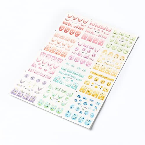 Colour Flower Nail Art Stickers Spring Summer Water Transferr Nail Stickers Decal Blossom Flower Daisy French Nail Design For Acrylic Nail, Nail Art Decoration Supplies Wraps For Women Girls Manicure Decor 12 Sheets #TOP1