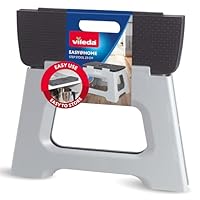 Vileda Tritthocker klappbar 23cm - für Erwachsene & Kinder bis 150kg - Inkl. Anti-Rutsch-Beschichtung - Klapphocker Faltbar 150 kg Ideal für Haushalt & Alltag - faltbarer Schemel