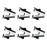 Cabilock 6 Stück Teiliges Mini nageleisen Handlicher Heftklammern Entferner mit Kunststoffkappe Tragbar Sicher Schnelles Entfernen von Heftklammern ohne Materialbeschädigung