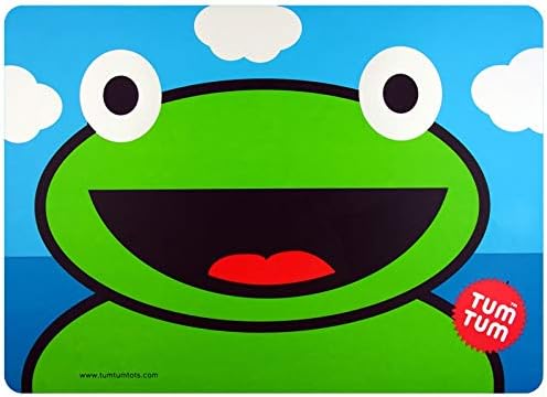 TUM TUM Mega Size Kids Placemat, Easy Wipe Childrens Placemat, 45cm x 33cm BPA Free (Ribbit the Frog)