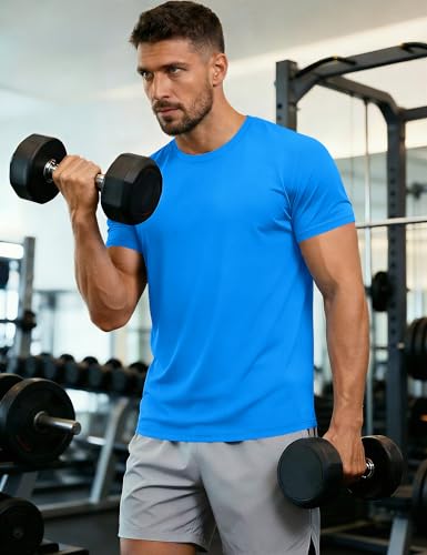 Image of MAGCOMSEN Men's Short Sleeve T-Shirt Quick Dry UPF 50+ Athletic Running Workout Fishing Top Tee Performance Shirts