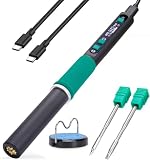Kit saldatore 928D-IV con porta di tipo C, riscaldamento rapido con cartuccia C235, temperatura regolabile da 194~1002 ° F, protocolli PD/QC/adattivi, display LCD e copertura multifunzionale