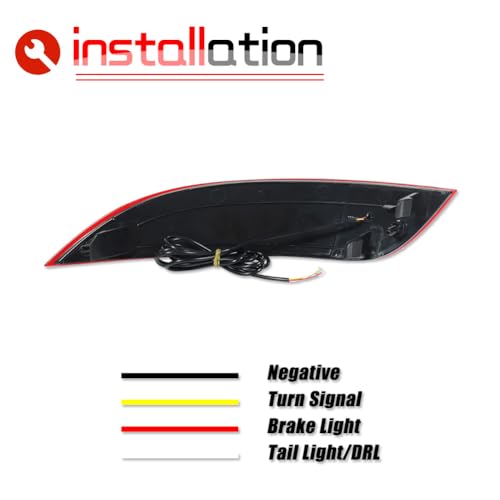 Image of for 2015 2016 2017 2018 Ford Focus Hatchback Rear Fog Bumper Reflector Brake Tail Sequential Turn Signal Lights Smoked Lens LED Lamp FO1185110, FO1184110
