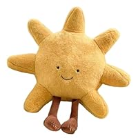 MmotZsb Original Sonne Kuscheltier, Mond Kuscheltier Und Sonne Kissen, Weiches Plüschtier Als Kuschelkissen, Dekoratives Kissen Für Kinderzimmer, 30 cm