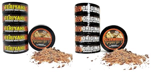 Glenwood Variety Pack of Beef Jerky Chew, Shredded Beef Jerky,