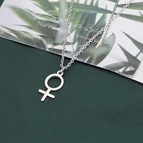 KEYCHIN Feminine Astrological Gender Necklace Venus Symbol Charm Pendent Female Symbol Pendant Jewelry2