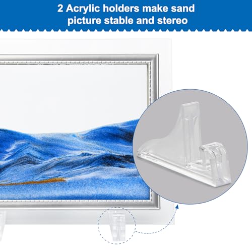 Coitak Moving Sand Art Picture, Sandscape, Moving Desktop Art for Home Decor and Office, Medium Size 9x7(Blue) by Coitak - Image 3