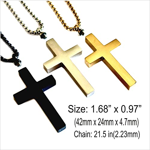 Personalized Custom Engraved CREMATION CROSS URN Necklace Ashes Jewelry Urns Waterproof Cross Pendant Stainless Steel Memorial Ashes Keepsake-B&G&S3