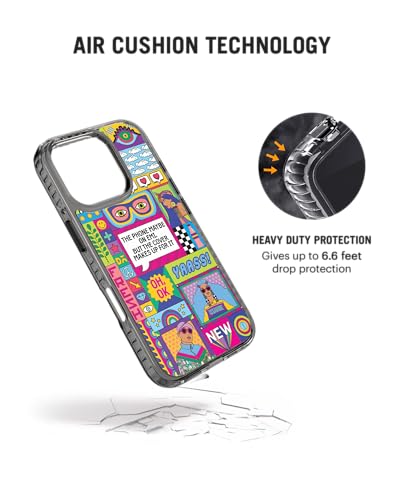 Image of DailyObjects Case for iPhone 16 Pro Max Compatible with Mag-Safe Wireless Charging, Stride 2.0 Phone on EMI Slim Shockproof Back Cover with Inner Magnetic Ring