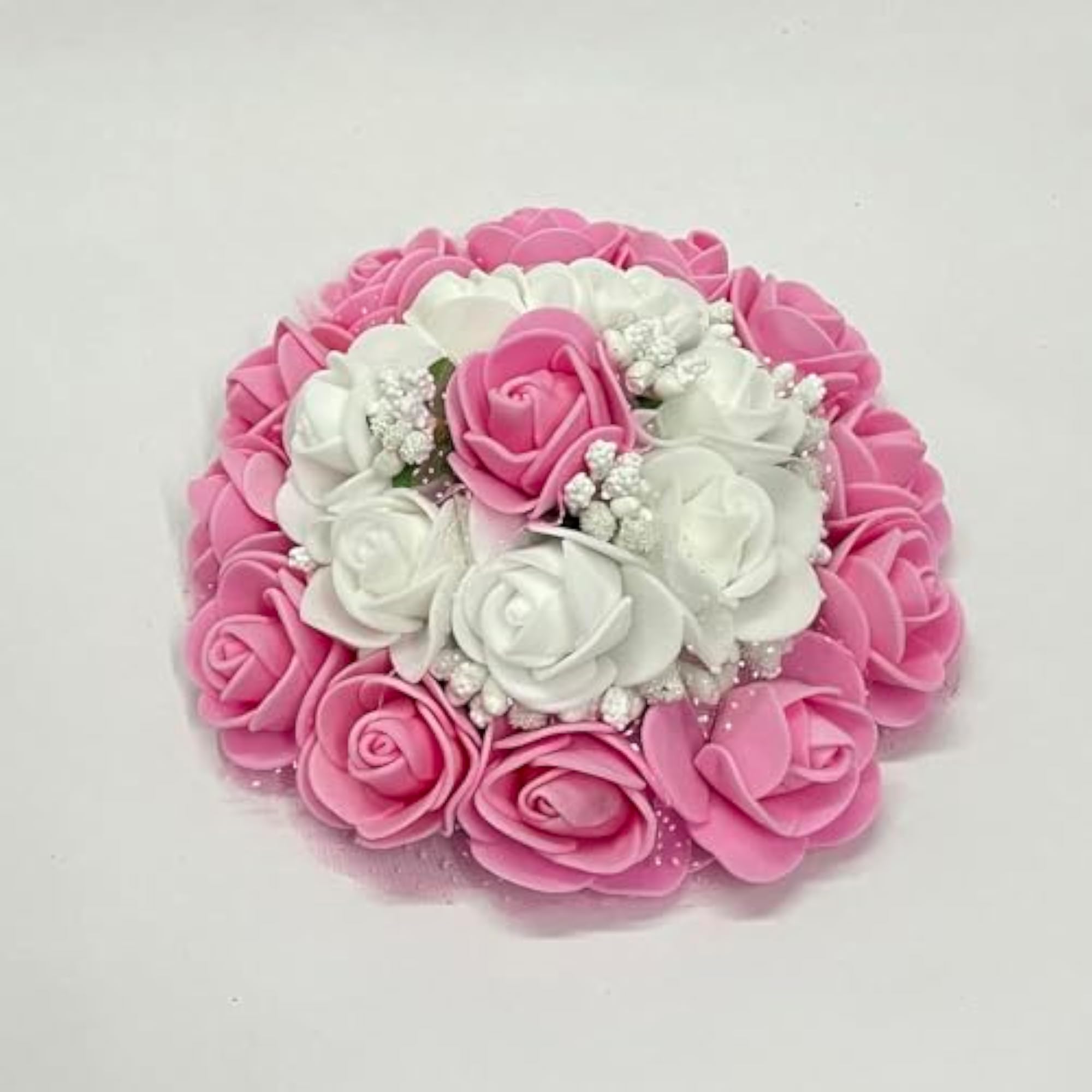 Bridal Bun Juda Gajra Maker Flower Gajra, White & Pink