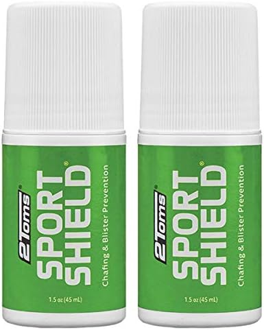 2Toms SportShield, Original Formula, All-Day Anti Chafe and Blister Prevention, Waterproof Protection from Chafing and Skin Irritation, 1.5 Ounce, 2 Bottles