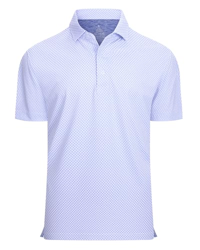 Image of Damipow Premium Golf Shirts for Men Dry Fit Performance Polo Short Sleeve Collared Shirt