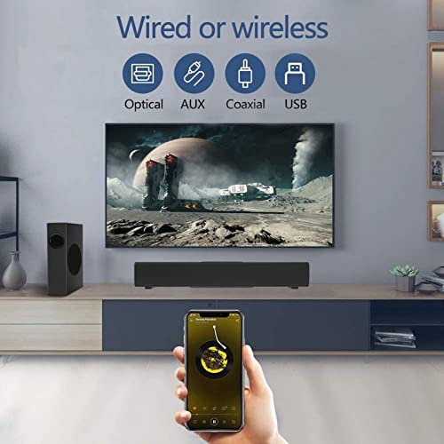 Yctze Alto-falante de Home Theater Bluetooth 80 W Bluetooth TV So Cables 5.0 Alto-falante de Home Th