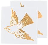 Tattly Temporary Tattoos, Cartolina Bird/Gold, 0.1 Ounce