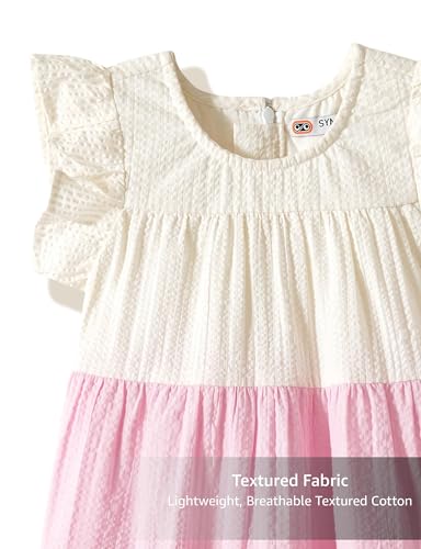 Image of Amazon Brand - Symbol Kids Knee Length Tiered A-Line Dress