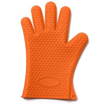 3NH Cooking Protective Heat Resistant Grilling Antiskid Gloves-Orange : Orange
