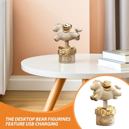 Décoration intérieure de bureau figurine de cheval beige Baluue - 4