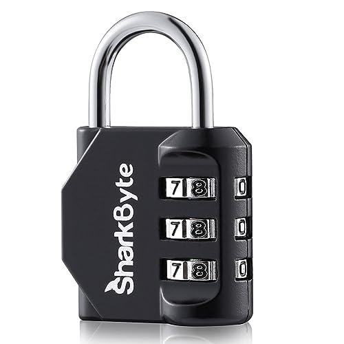 SharkByte 3-Dial Combination Padlock