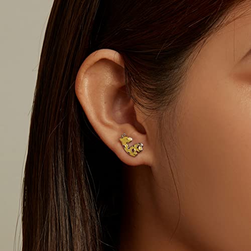 Boucles d'oreilles girafe argent 925, parfaites pour vos soirées
