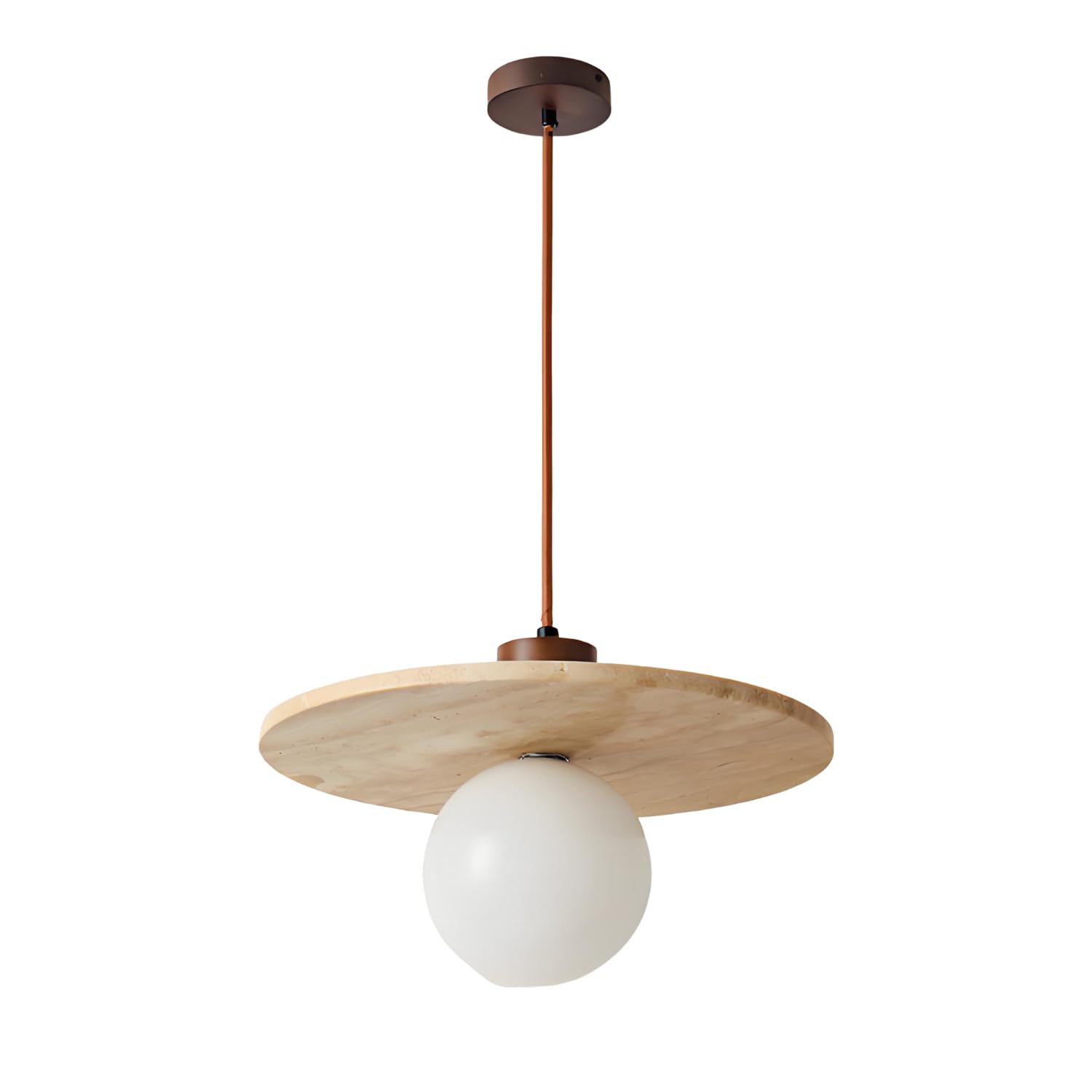 Lampada a sospensione for isola cucina, lampade a moderne in travertino giallo, apparecchio di illuminazione a soffitto sospeso in pietra naturale, for sala da pranzo, soggiorno, camera letto